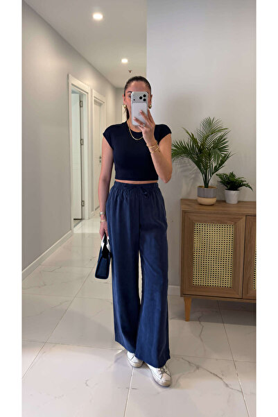 BİRCANÇİL MD Subse Σκούρο Μπλε Παντελόνι Τένσελ