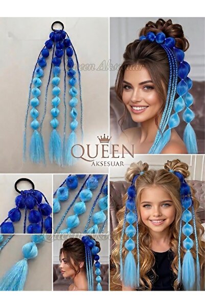 QUEEN AKSESUAR Νέα τάση στη μόδα Μπαλόνι Bubble Πλεγμένο ελαστικό μακρύ πρόσθ...