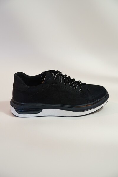 Modayak Ata M2001 Black Lace-Up White Sole Casual Men's Shoes