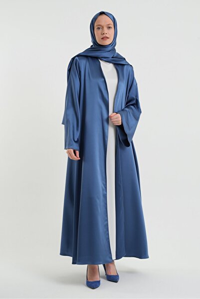 Şakika Bebe Mavisi Kadın Aysaha Abaya Ferace & Şal - Boy 145 cm