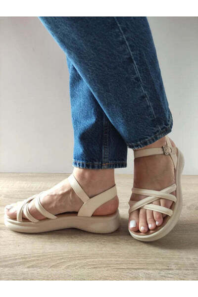 FORMAZIONE Σανδάλι Casual Dama 802 Μπεζ - Μπεζ, 40