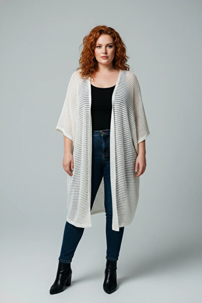 Shape Of You Perforated Long Cut Cardigan