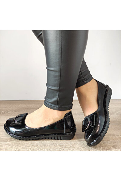 PASS Γυναικεία casual παπούτσια 40020A 01-N ΜΑΥΡΗ ΛΑΚΑ - 36, Μαύρη λάκα