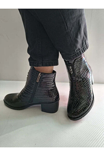 PASS ELEGANT WOMEN'S BOOTS 70008C 01-O BLACK CROCO - Black, 38