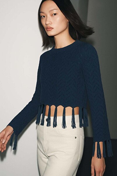 HAKKE Διάτρητο Πουλόβερ με Φούντες