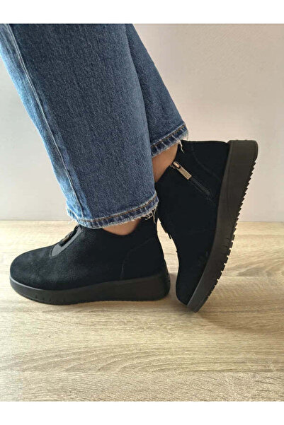 PASS Γυναικεία casual μποτάκια 70004A 01-I ΜΑΥΡΟ ΒΕΛΟΥΔΟ - Μαύρο, 37