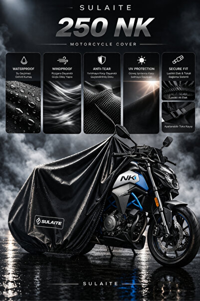 SULAITE Motosiklet Brandası CF MOTO NK 250 Motor Brandası Su Geçirmez Koruma ...
