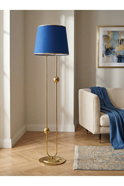 VENÜS NOVA SCEPTRUM GOLD METAL LAMBADER | MAVİ GOLD ŞERİT KUMAŞ BAŞLIK SALON ...