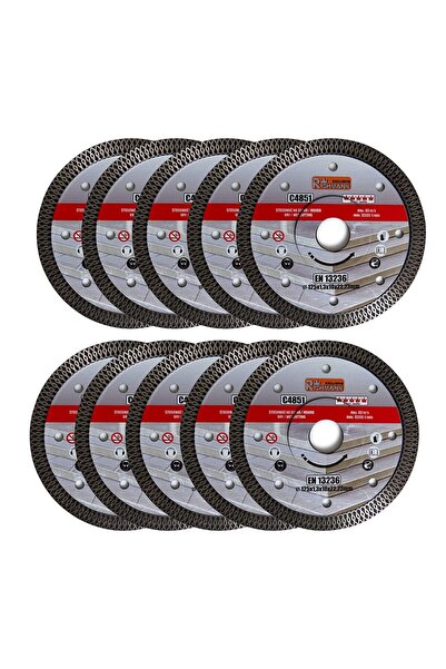 richmann Set 10 discuri diamantate turbo subtire, ceramica, taiere umeda si u...