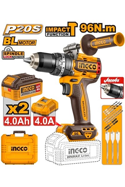 Ingco 20 V 96 Nm Κρουστικό Δράπανο