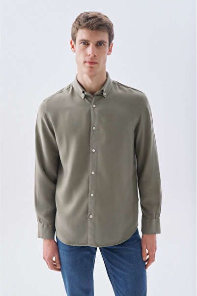 Mudo قميص بأكمام طويلة وقصة عادية