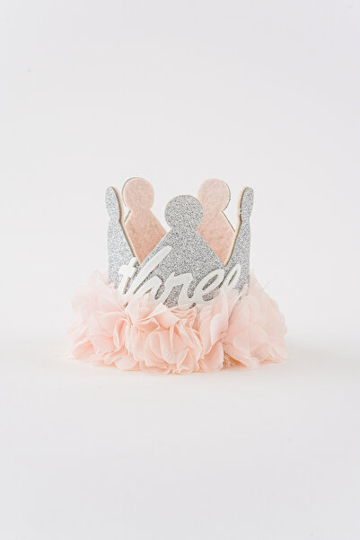 Banamio Καπέλο για πάρτι γενεθλίων 3 ετών με ελαστικό στέμμα βασίλισσας (Ασημ...