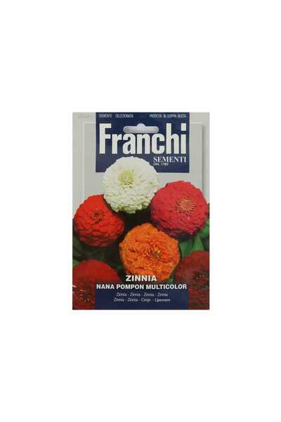 FRANCHI Flower Zinnia Dwarf Pom Pom Mixed Seeds