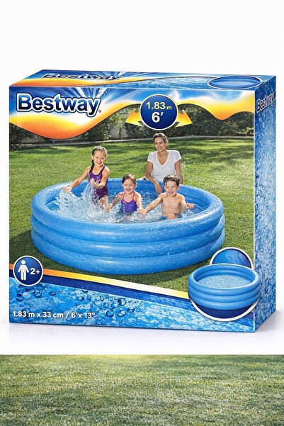 BESTWAY Φουσκωτή Παιδική Πισίνα - Στρογγυλή, Μπλε, Ιδανική για τον Κήπο 183x3...