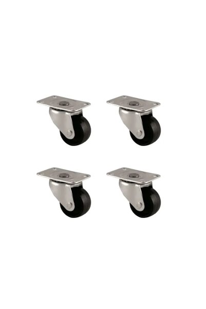 naque Ball Caster with Spring Loaded Ball - 38mm - Black Hks234 - 4 Pieces