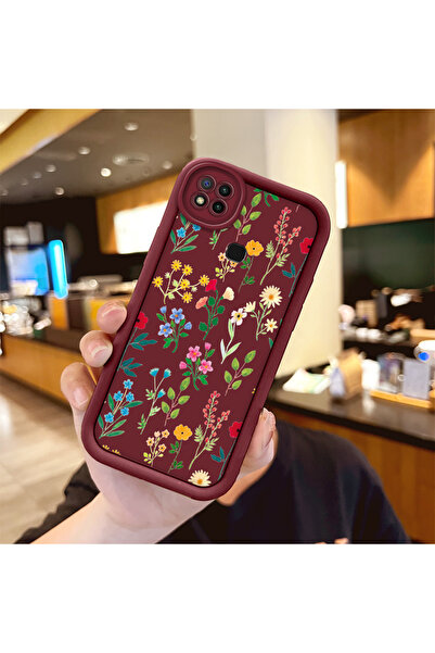 SLIMFELT Redmi 9C/10A Uyumlu Yüksek Kaliteli Çiçek Desenli, Düşmeye Dayanıklı...