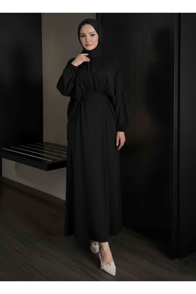 Naknaku فستان مزدوج برباطات - أسود