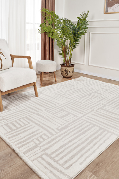 Kaşmir Halı 7/24 Plushy Tova Cream 80x150 cm