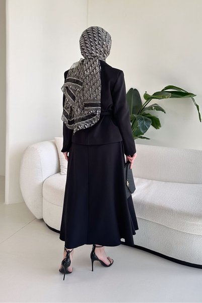 Ovn. Viviana Ceket Etek Takım - Siyah