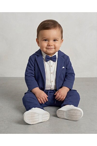 Egelite Baby Boy Blue Jacket, Pants, Snap Button Shirt, 3-6-9-12-18-24 Months...