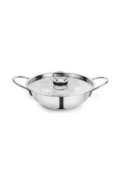 PRADEEP Stainless Steel Kadai with Lid, 4L