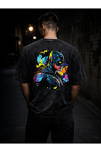 FREAK T-SHIRT Unisex Oversize Πλυμένο Μαύρο T-Shirt – Σχέδιο Streetwear με Γο...