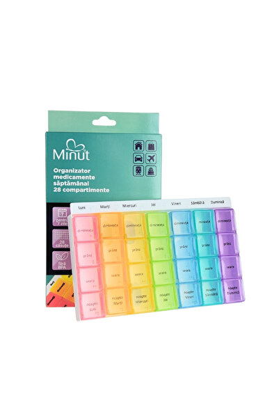 Minut Εβδομαδιαίος Οργανωτής Φαρμάκων 28 Θήκες