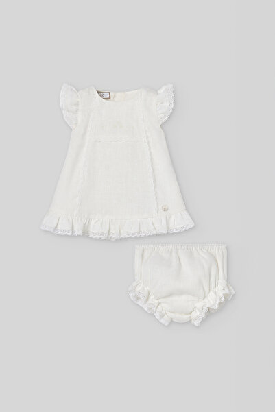 Paz Rodriguez Newborn Cream Dress Set