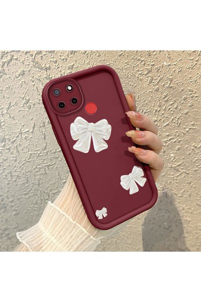 CASEVIBE Realme C25/C25S/C12 Compatible High Quality Bow Ribbon Silicone Phon...