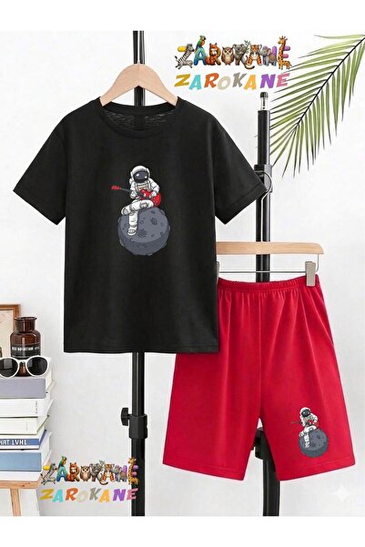 ZAROKANE Guitarist Astronaut Printed Top and Shorts/T-Shirt Summer Children's...