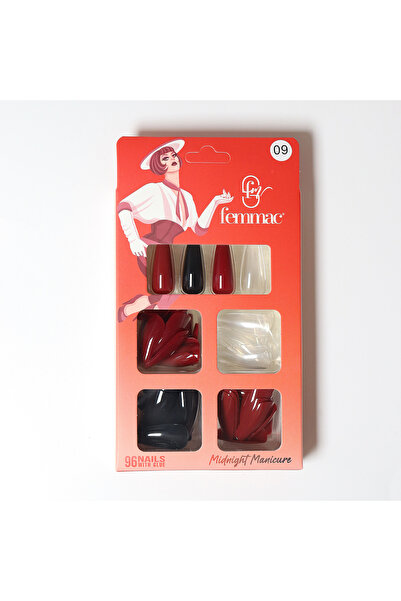 femmac Midnight Manicure Press-On False Nails – Reusable, Lightweight, Salon ...