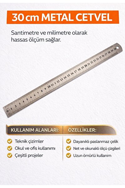 Artdesign Standardna čelična ravnala 30 cm