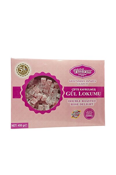 Yıldırım Şekerleme Geleneksel Çifte Kavrulmuş Gül Lokumu 450 Gr