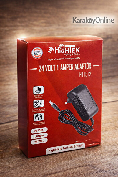 KaraköyOnline 24V 1A Adaptör 5.5x2.5mm Jack Uçlu Şarj Adaptörü – Vidalama, LE...