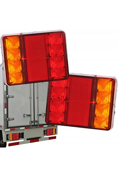 zola Σετ 2 πίσω φώτων LED για ρυμουλκούμενο, 12V, 8 LED, φως θέσης, φως στοπ,...