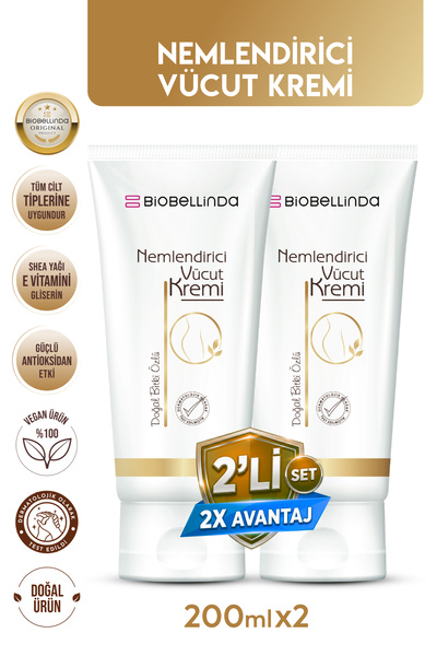BioBellinda Nemlendirici Vücut Kremi Onarıcı Gliserin-Shea Yağı Içerikli 200 ...