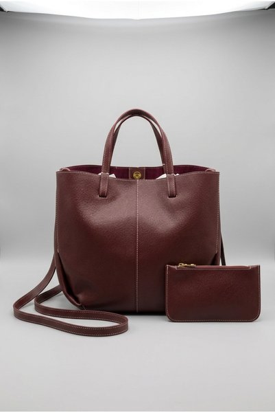 Baguar Women's Burgundy Color Stylish Shoulder Bag and Clutch Bag Crisscross Straps Wallet Pack for Daily Use Bag