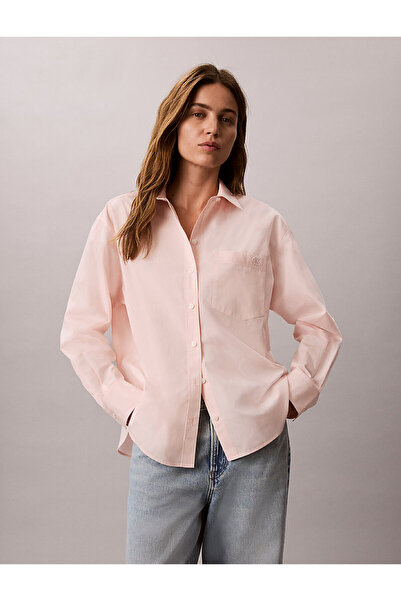 Calvin Klein Kadın Pamuklu Poplin Relaxed Fit Gömlek