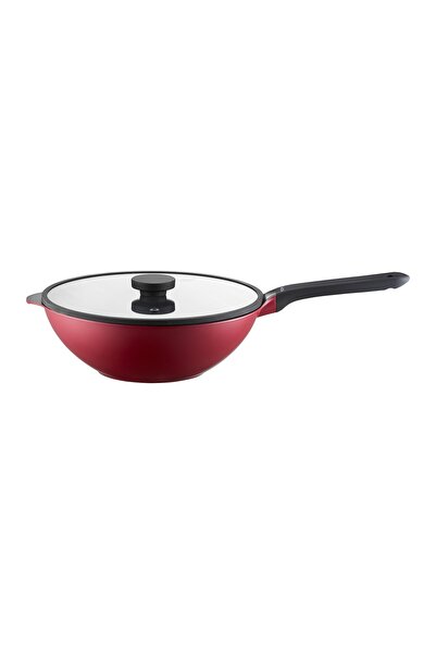 Ambition Tigaie wok cu capac 30cm, invelis Qualum Basic, Noel