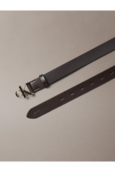 Calvin Klein Kadın Round CK Buckle 30mm Kemer