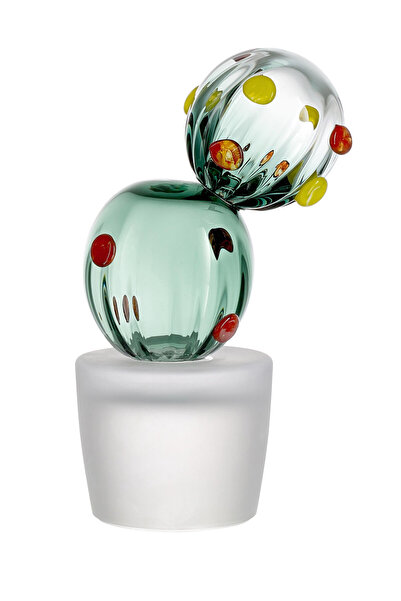 Paşabahçe Smoked Green Cactus Object 40 cm