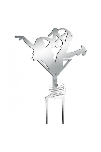 Decoratiuni Dulci Κορυφαίο πλεξιγκλάς Majorat Lady για ποτήρι Μαρτίνι - Ασημί...