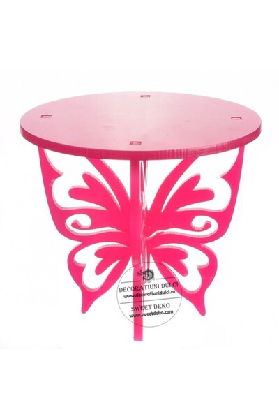 Decoratiuni Dulci Suport o briosa, model fluturas - Magenta