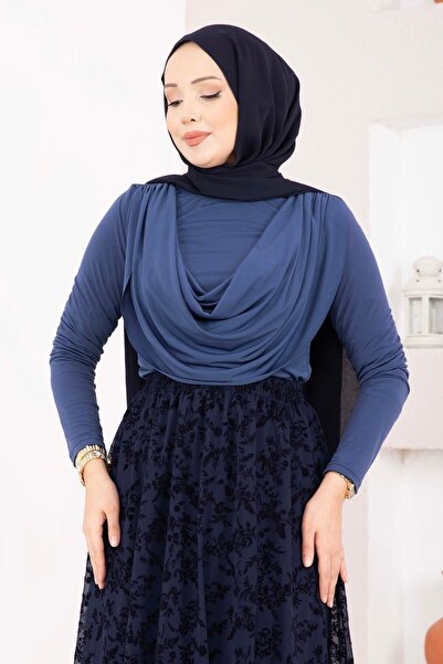 EBRUTESETTÜR Degaje Dökümlü Sandy Body İndigo