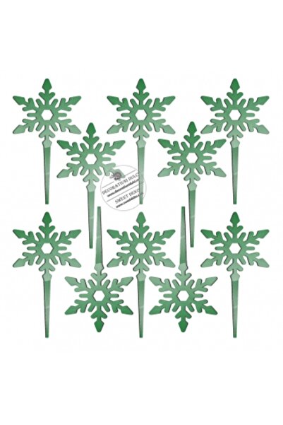 Decoratiuni Dulci Σετ 10 μίνι φούλγκι, διακοσμητικά από πλεξιγκλάς - Πράσινο ...