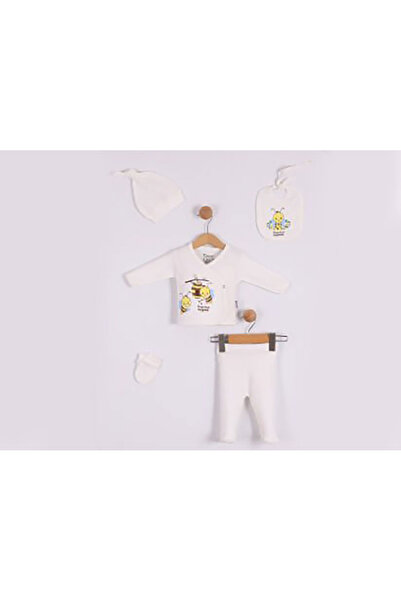 Rise Raba Bee Printed 5-Piece Unisex Hospital Outfit Set