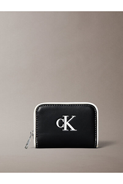 Calvin Klein Women's Ck Medium Zipper Detailed Contrast Wallet