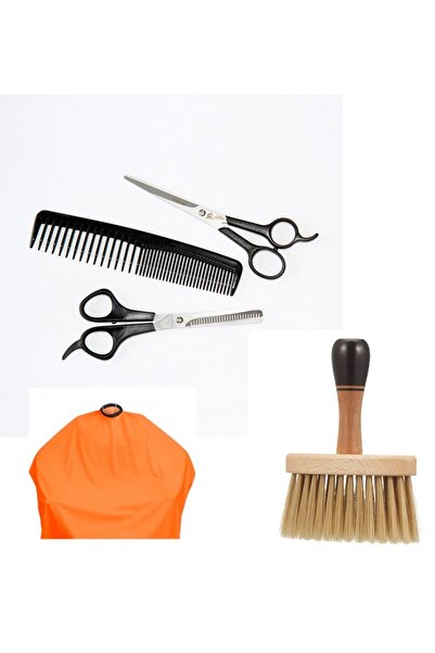 Croc Alfa Set25 5Li Berber Seti -Makas +Ara Makası +Tarak +Ense Fırçası +Penuar