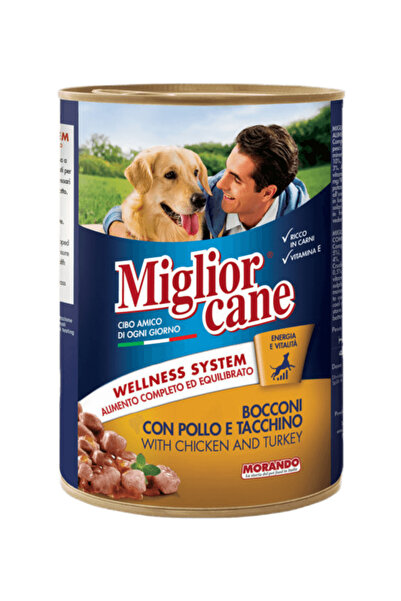 MORANDO MigliorCane Tavuk Hindi Chunks Köpek Konserve 405gr 24 ADET