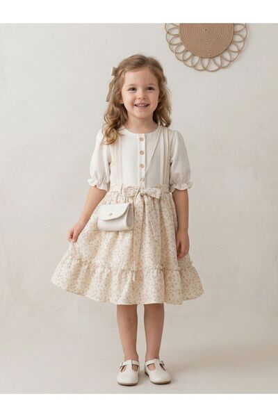 Cherrys Bebek Φόρεμα για κορίτσια με τσάντα Star Flower